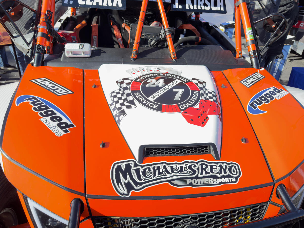 Speed UTV hood with 24/7 Motorsports logo