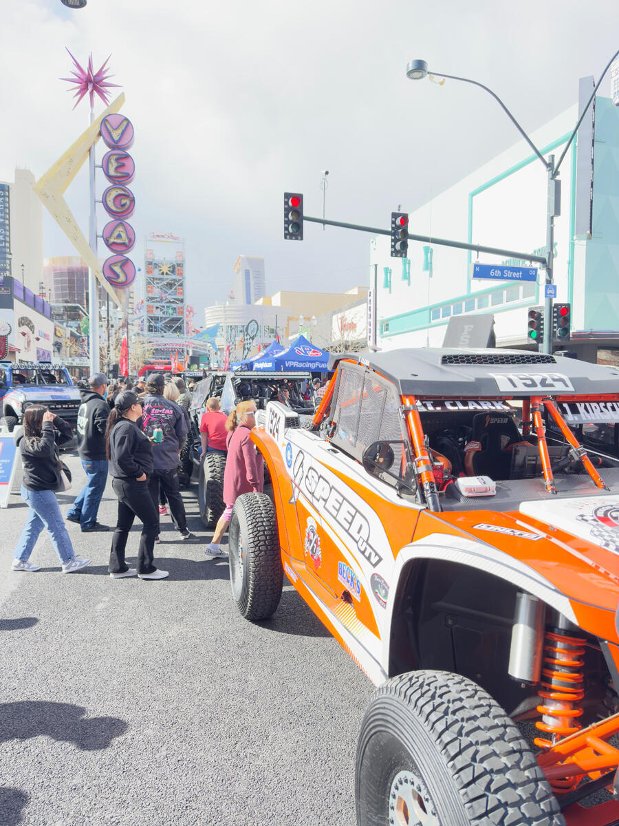 Speed UTV race vehicle on display in downtown Las Vegas